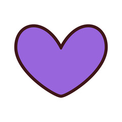 Wall Mural - Isolated heart icon Love symbol Vector ilustration