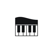 Mini Grand Piano Logo Design, Piano Logo Design Vector