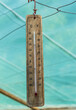 Outdoor thermometer with celsius scale for measuring air temperature.