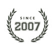 Since 2007 elegant emblem