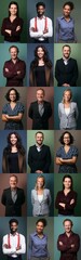 Canvas Print - Group of beautiful people in front of a background