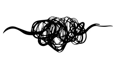 Poster - hand drawn scribble sketch circle object. Tangled grungy round scribble. isolated on white background