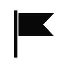 Poster - Black flag icon. Modern vector icon isolated on white background.