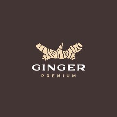 Wall Mural - ginger logo vector icon illustration