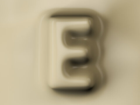 Wax letter E