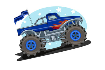 Wall Mural - modern style big truck vector