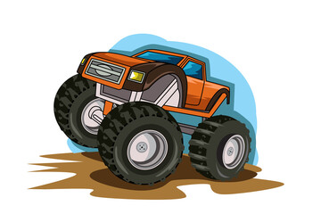 Wall Mural - monster truck illustration vector