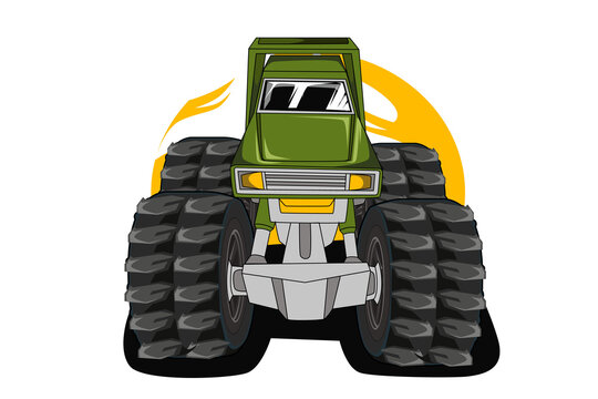 off road monster truck illustration vector
