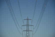 Electric Pylon And Powerlines 
