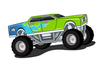 Wall Mural - monster truck car illustration vector