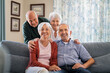 © Rido - Group of senior friends at home