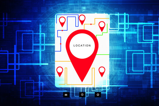 2d rendering Red map pointer