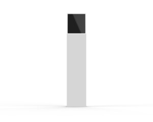 Wall Mural - Acrylic information show electronic display floor stand for branding, 3d illustration
