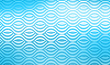 Abstract Blue Lines Wave, Wavy Stripes Pattern, Rough Surface. Abstract Geometric Pattern With Wavy Lines. Blue Sea Wave Background. Marine Waves.Sea Wavy, Ocean Pattern Background.Vector Illustration