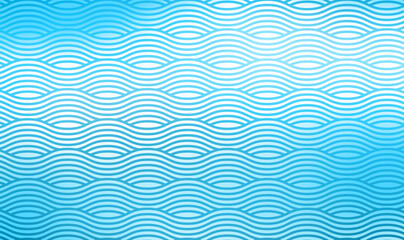 Poster - Abstract blue lines wave, Wavy stripes pattern, Rough surface. Abstract geometric pattern with wavy lines. Blue sea wave background. Marine waves.Sea wavy, ocean pattern background.Vector illustration