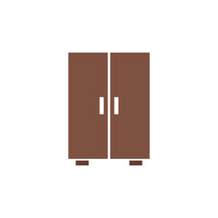 Canvas Print - Wooden wardrobe icon