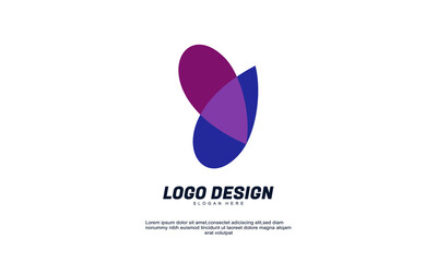 stock abstract creative logo for company or bulding bussiness brand identity multicolor flat design