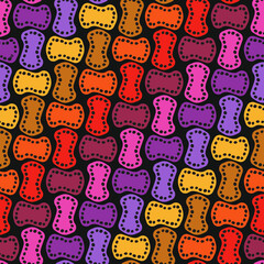 Poster - Cartoon stone. Vector seamless colorful stones.