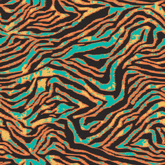 Wall Mural - abstract tiger skin wallpaper grunge vector seamless pattern