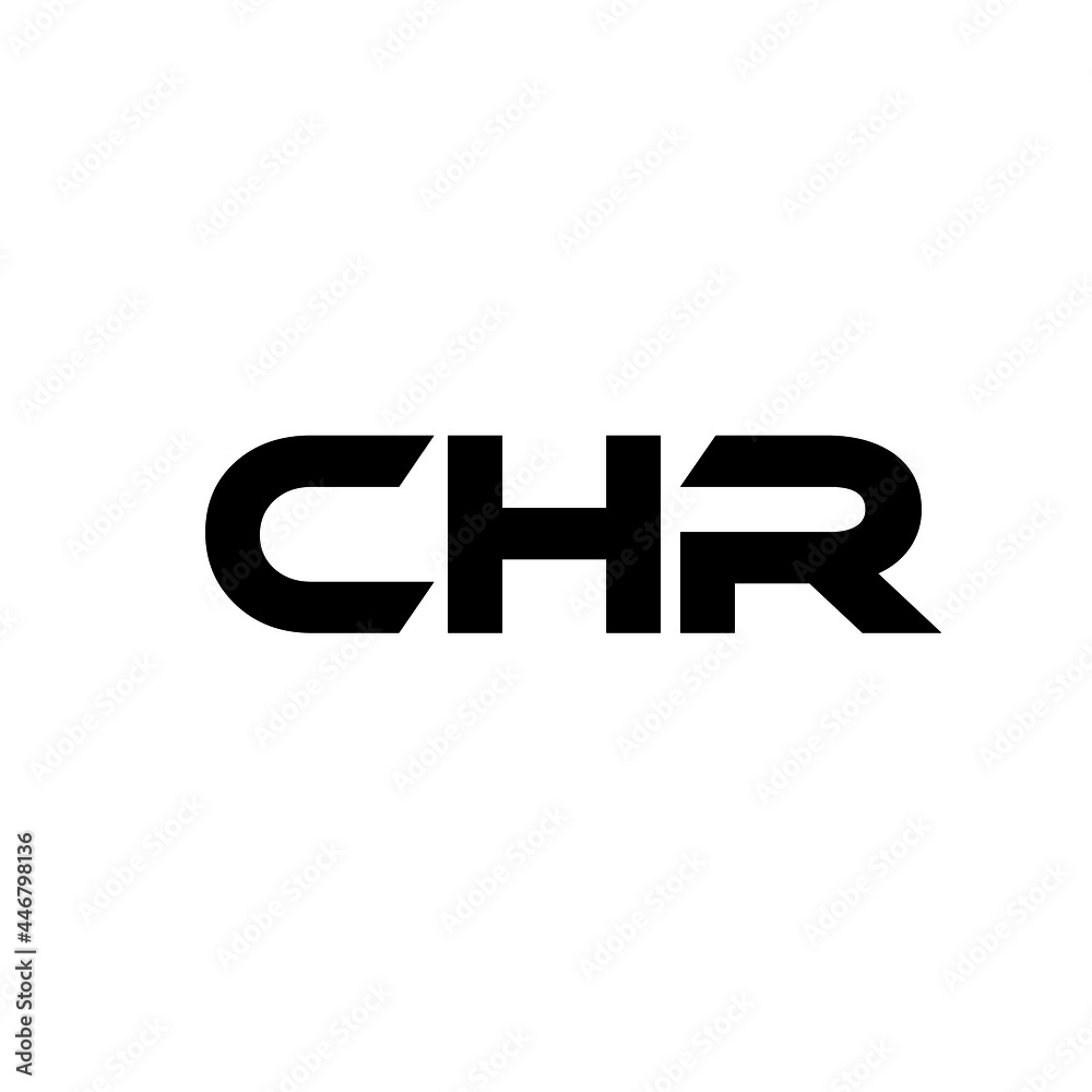 Letter Chr Stock-Vektorgrafik „CHR letter logo design with white background in ...