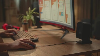Close Up Of The Man'S Hand Mobile Application Developer Works With Graphics On His Personal Computer
