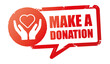 Stamp make a donation vector illustration