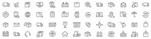 Delivery Line Icons Set. Shipping Icon Collection. Vector 