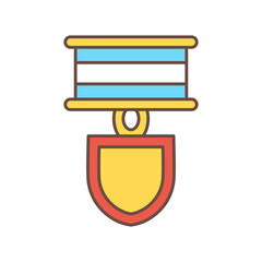 Wall Mural - Isolated medal icon First place Vector illustration