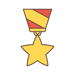 Wall Mural - Isolated medal icon First place Vector illustration
