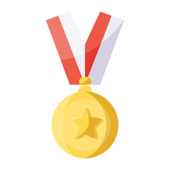 Wall Mural - Isolated medal icon First place Vector illustration