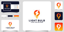Light Bulb Logo Design Inspiration And Electric Voltage And Business Card Inspiration