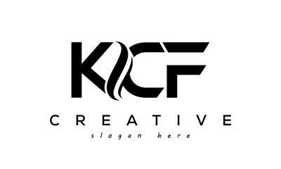 Letter KCF creative logo design vector	