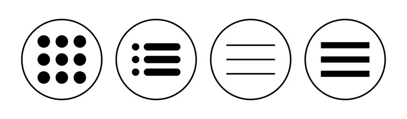 Menu Icon set. web menu icon. hamburger menu symbol