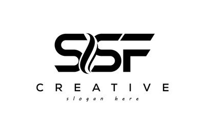 Letter SSF creative logo design vector	