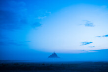 A Blue Morning Over Mont Saint-Michel
