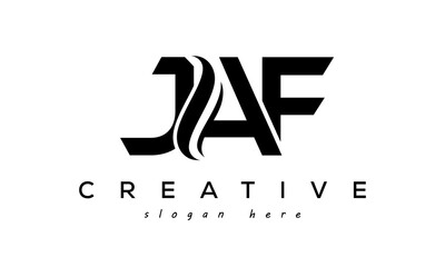 Letter jAF creative logo design vector	