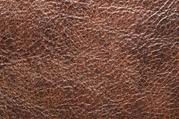 Wall Mural - Brown leather texture. rough material close up