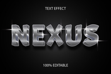 nexus color silver editable text effect