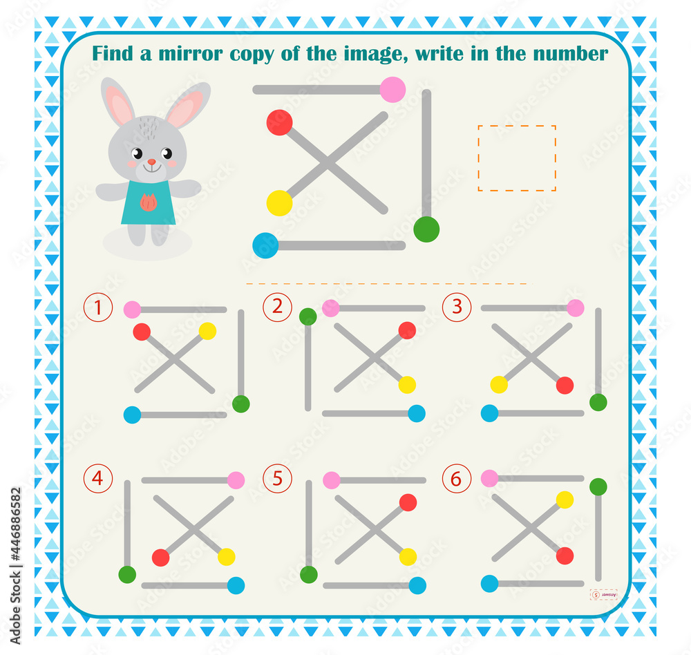 Logic Puzzles Using Spatial Directions Logic puzzle game for children. Select and write down the number of the ...