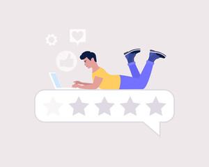 Wall Mural - Star rating concept