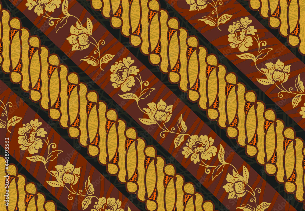 Motif with a very distinctive pattern of plants and flowers. Exclusive ...