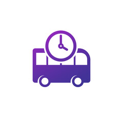 Sticker - bus schedule, arrival time icon