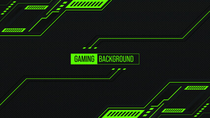 futuristic green gaming background with geometrical shapes offline