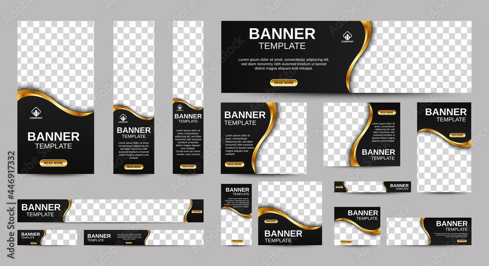 black-and-gold-banner-templates-set-with-standard-size-for-web