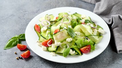 Poster - plate of zucchini slices salad