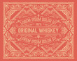 Whiskey label with old frames
