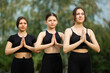 © Alexandr - yoga beautiful young women in sportswear in the park