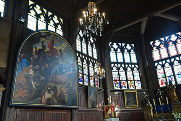 Honfleur; France - august 18 2020 : Sainte Catherine church