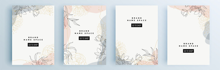 Modern abstract covers set, minimal covers design. Colorful geometric background, vector illustration.