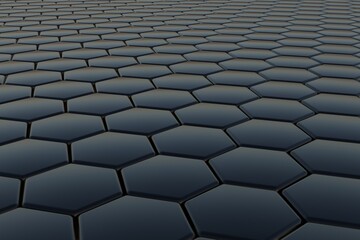 Poster - geometric hexagonal background